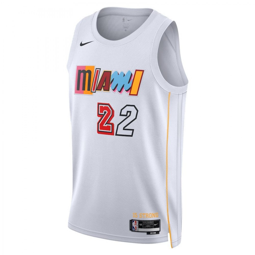 Jimmy Butler Miami Heat Unisex 2022/23 Swingman Jersey - City Edition - White-Pro Kit Vault | Brand New 26/27 Sports Jerseys
